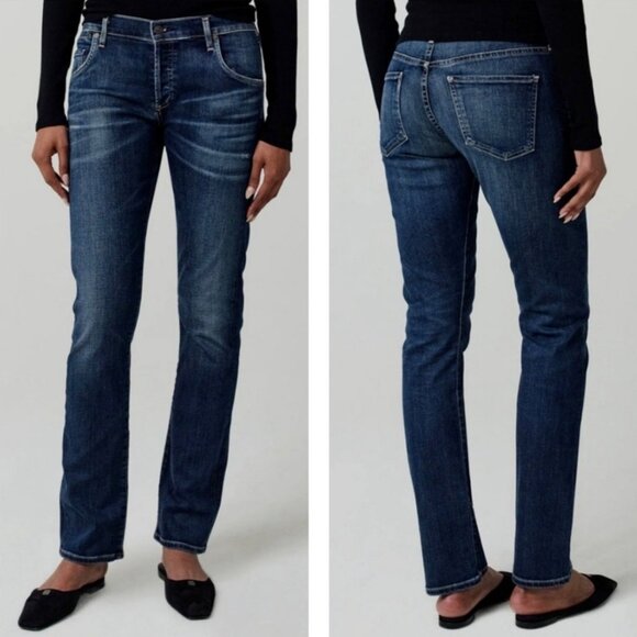 Citizens of Humanity Emerson Long Slim Boyfriend Blue Size 26 Button Fly - Picture 1 of 13